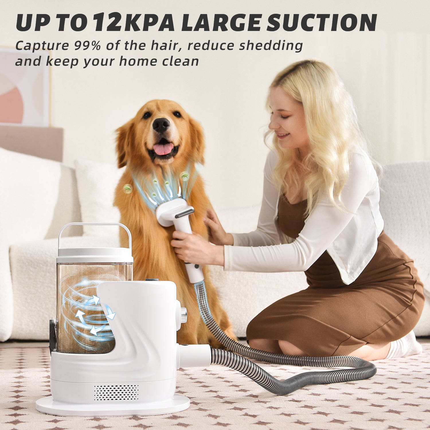 Geoorood Pet Grooming Vacuum, Dog Grooming Kit, Dog Hair Vacuum for Sh