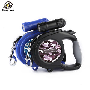 Retractable Handheld Dog Leash with Night Light