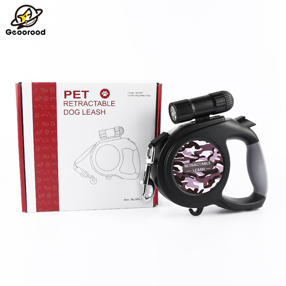 Retractable Handheld Dog Leash with Night Light