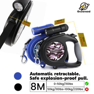 Retractable Handheld Dog Leash with Night Light