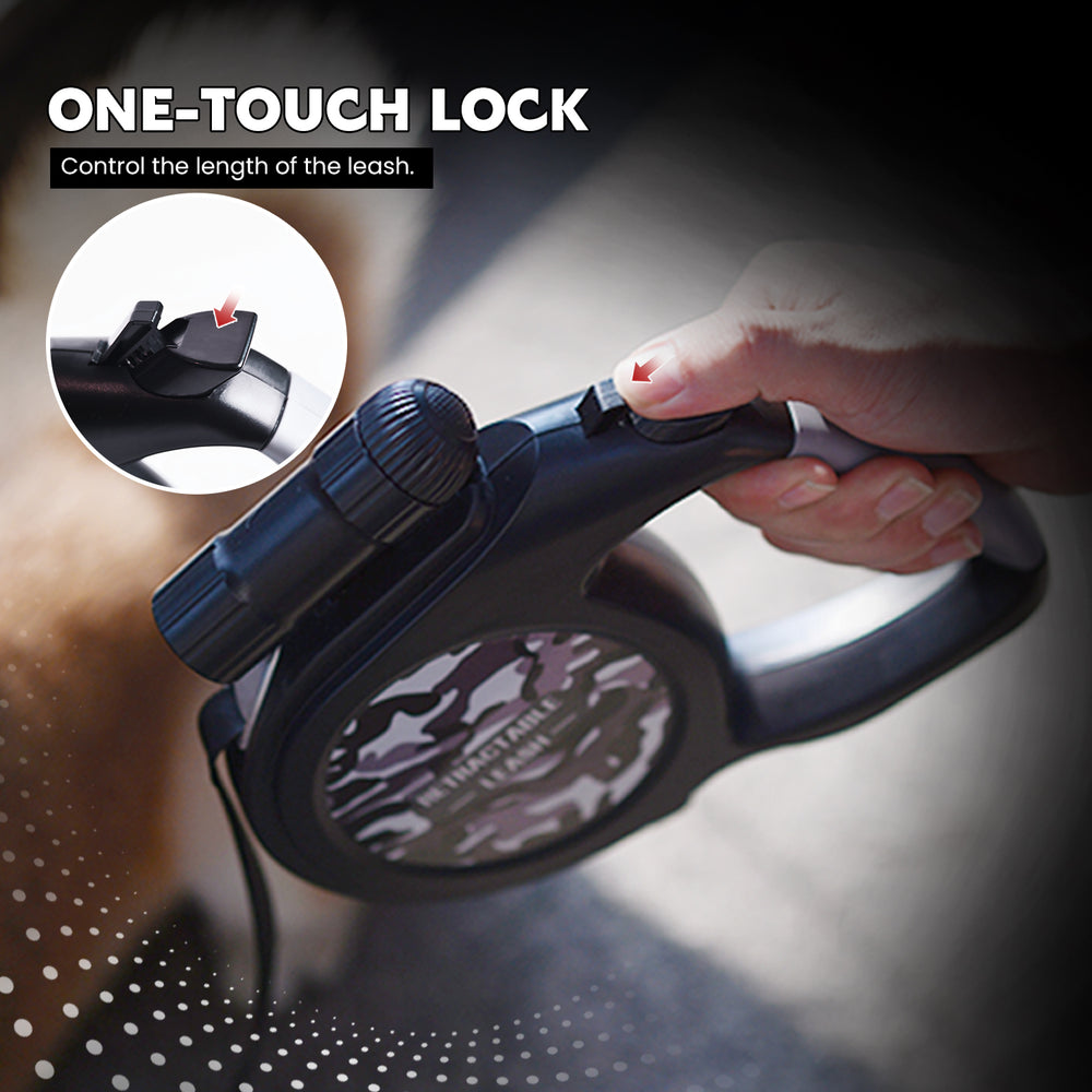 Retractable Handheld Dog Leash with Night Light