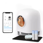 GEOOROOD PET CAT LITTER BOX WITH APP CONTROL  II WHITE