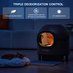 GEOOROOD PET CAT LITTER BOX WITH APP CONTROL