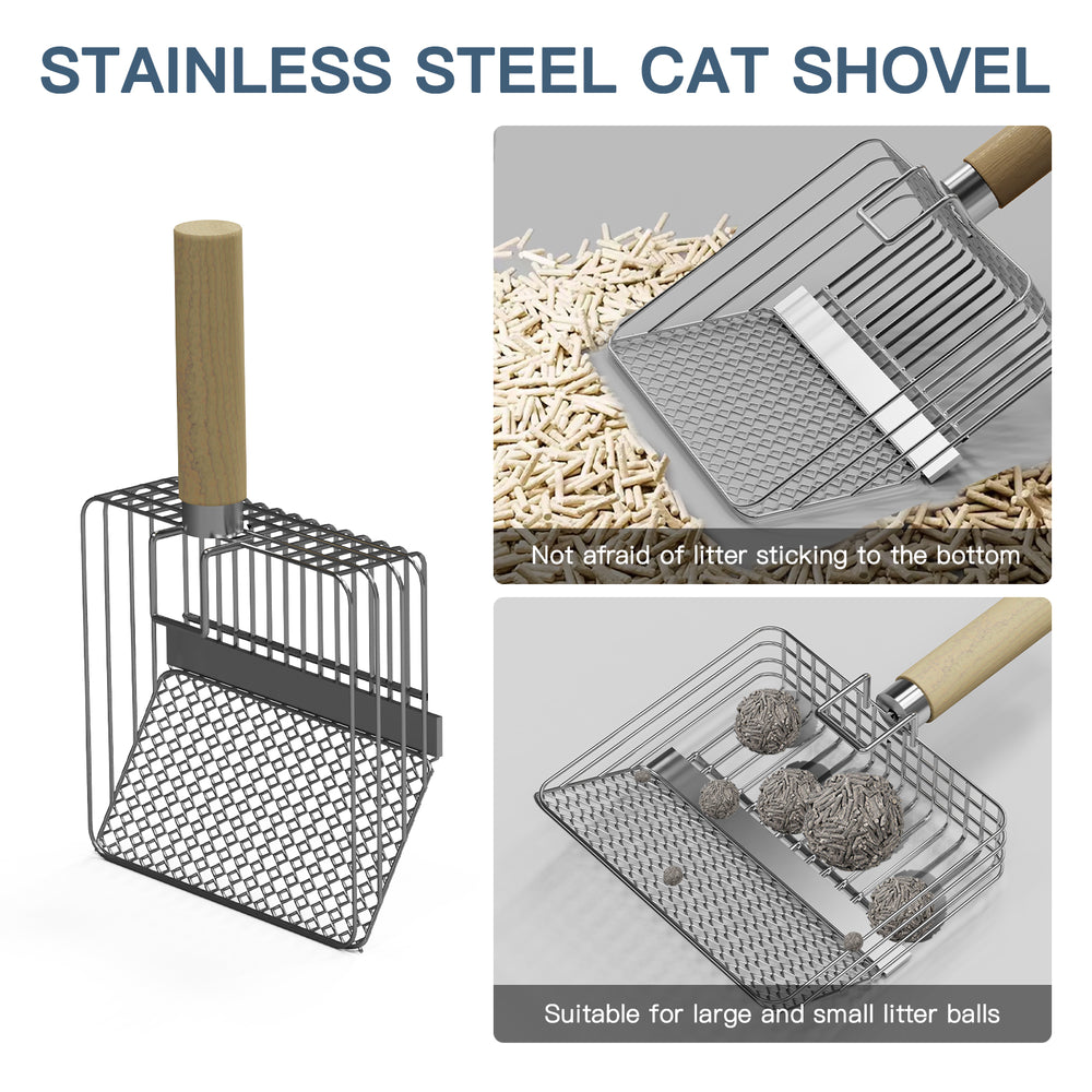 Geoorood Pet Cat Litter Box Stainless Steel with 20L capability