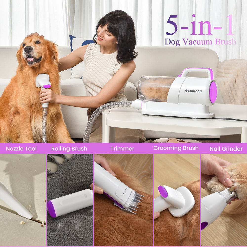 Geoorood 5-in-1 Quiet Dog Grooming Kit G3-P