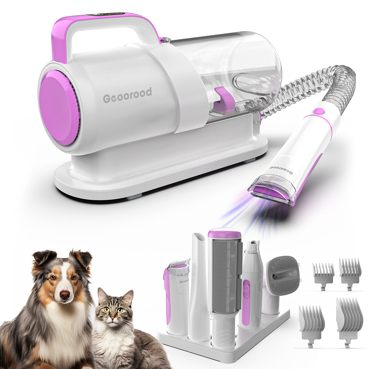 Geoorood 5-in-1 Quiet Dog Grooming Kit G3-P – Geoorood pet